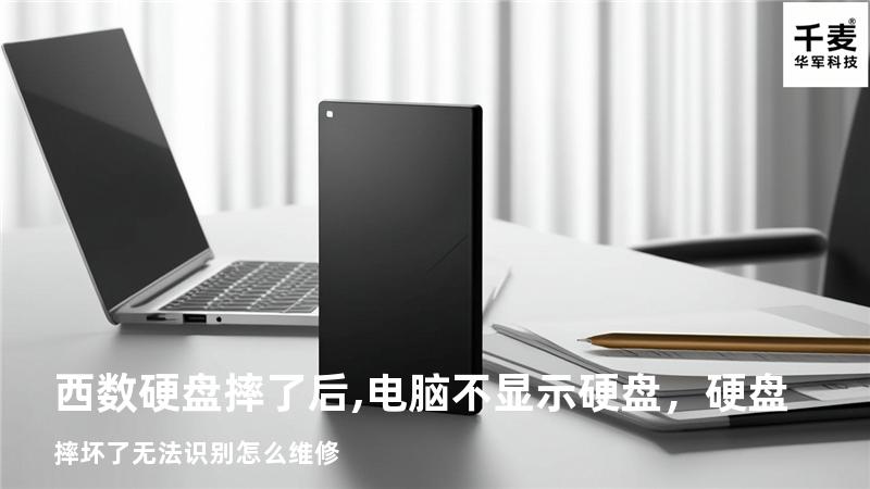 西数硬盘摔了后,电脑不显示硬盘，硬盘摔坏了无法识别怎么维修