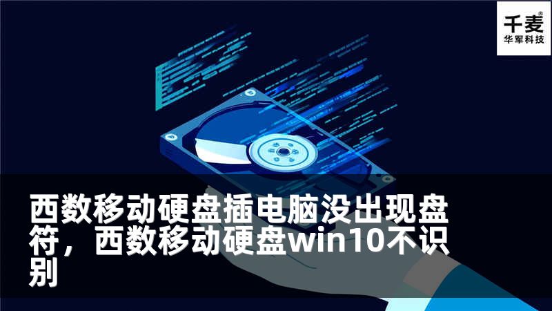西数移动硬盘插电脑没出现盘符，西数移动硬盘win10不识别