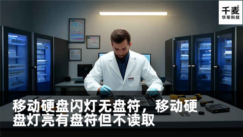 移动硬盘闪灯无盘符，移动硬盘灯亮有盘符但不读取