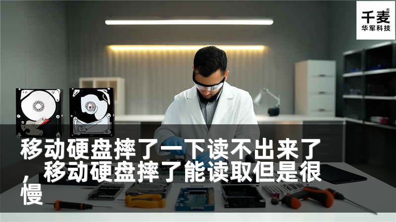 移动硬盘摔了一下读不出来了，移动硬盘摔了能读取但是很慢