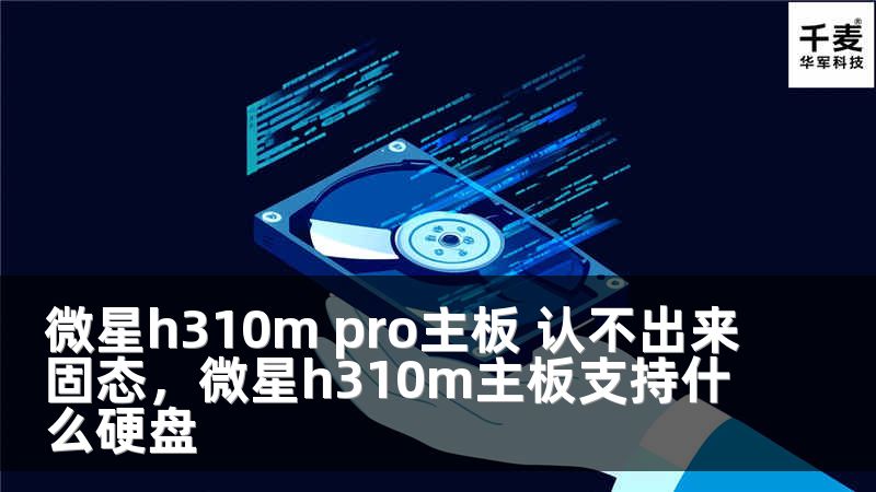 微星h310m pro主板 认不出来固态，微星h310m主板支持什么硬盘