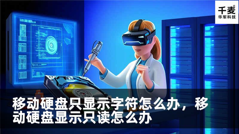 移动硬盘只显示字符怎么办，移动硬盘显示只读怎么办