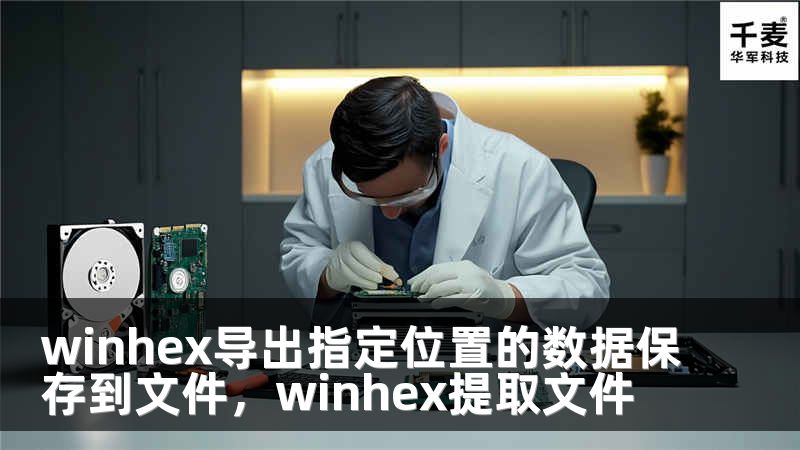 winhex导出指定位置的数据保存到文件，winhex提取文件