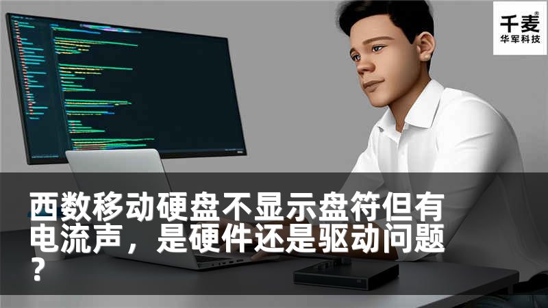 西数移动硬盘不显示盘符但有电流声，是硬件还是驱动问题？