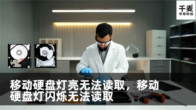 移动硬盘灯亮无法读取，移动硬盘灯闪烁无法读取
