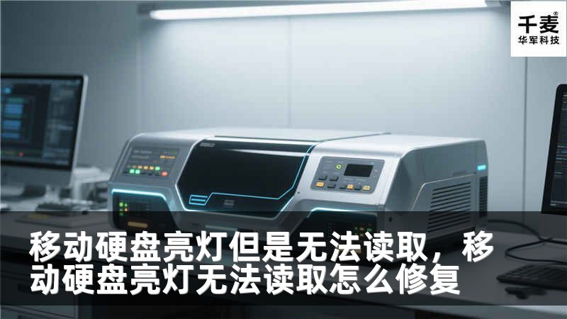移动硬盘亮灯但是无法读取，移动硬盘亮灯无法读取怎么修复