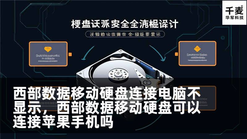 西部数据移动硬盘连接电脑不显示，西部数据移动硬盘可以连接苹果手机吗