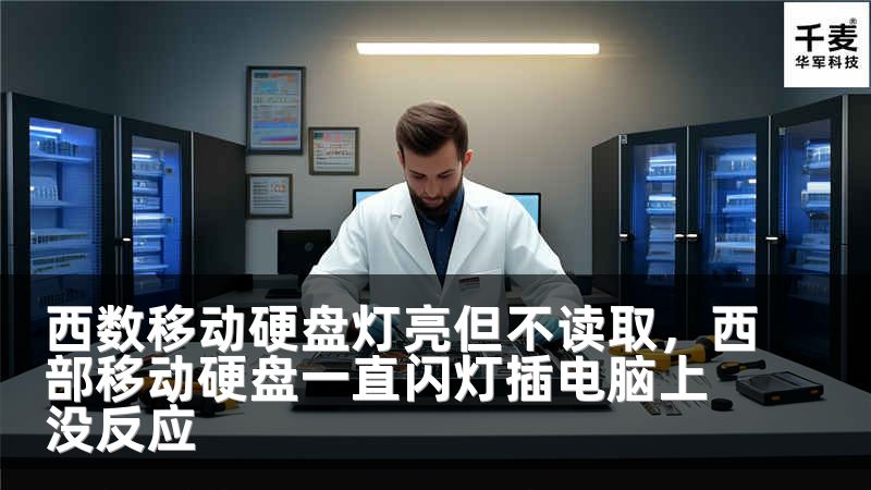 西数移动硬盘灯亮但不读取，西部移动硬盘一直闪灯插电脑上没反应