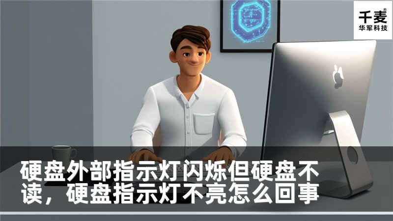 硬盘外部指示灯闪烁但硬盘不读，硬盘指示灯不亮怎么回事