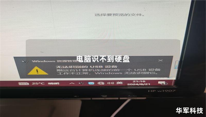 电脑识不到硬盘