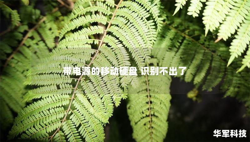带电源的移动硬盘 识别不出了