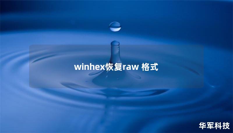 winhex恢复raw 格式