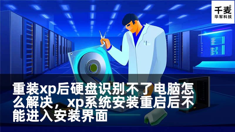 重装xp后硬盘识别不了电脑怎么解决，xp系统安装重启后不能进入安装界面