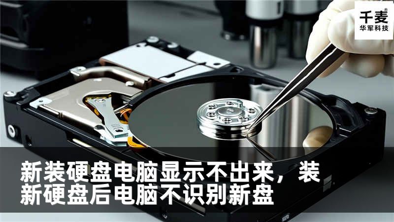 新装硬盘电脑显示不出来，装新硬盘后电脑不识别新盘