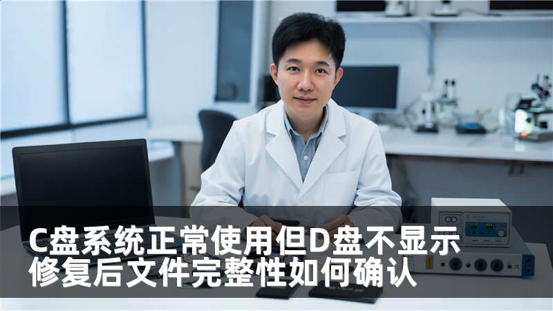 C盘系统正常使用但D盘不显示修复后文件完整性如何确认
