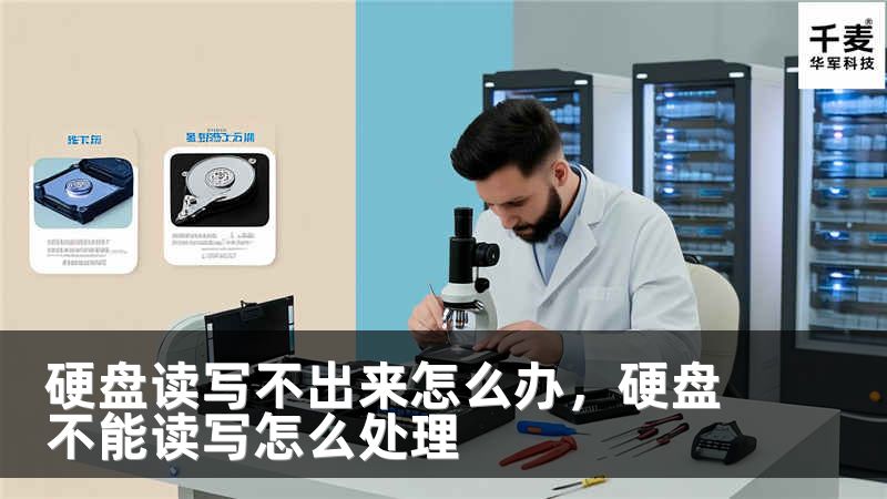 硬盘读写不出来怎么办，硬盘不能读写怎么处理