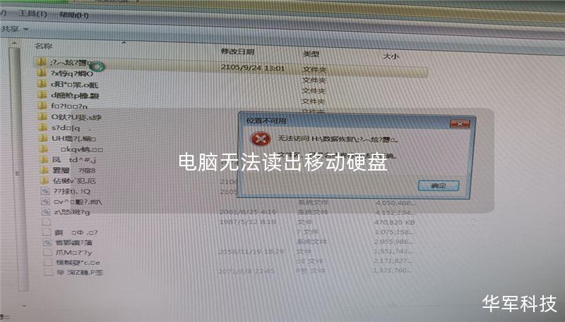 电脑无法读出移动硬盘