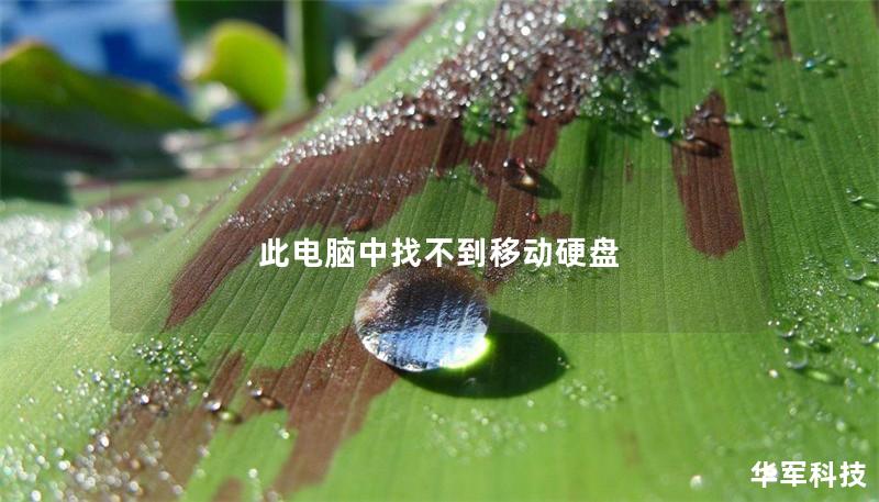 此电脑中找不到移动硬盘