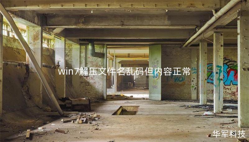 win7解压文件名乱码但内容正常