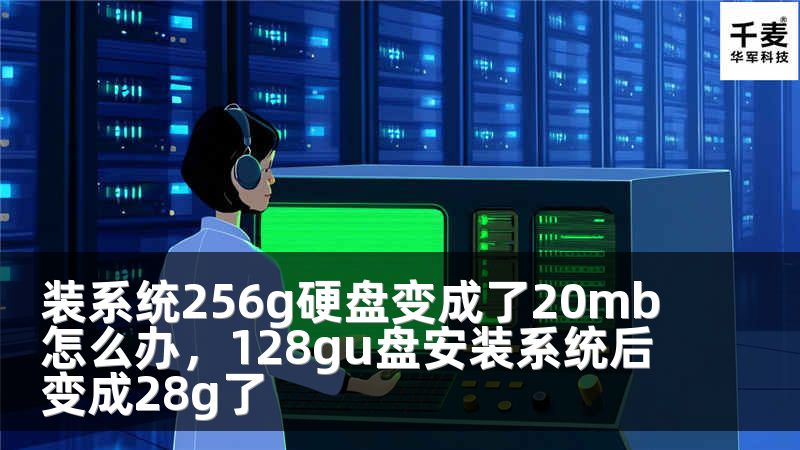 装系统256g硬盘变成了20mb怎么办，128gu盘安装系统后变成28g了