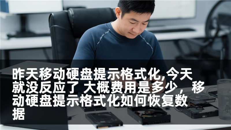 昨天移动硬盘提示格式化,今天就没反应了 大概费用是多少，移动硬盘提示格式化如何恢复数据