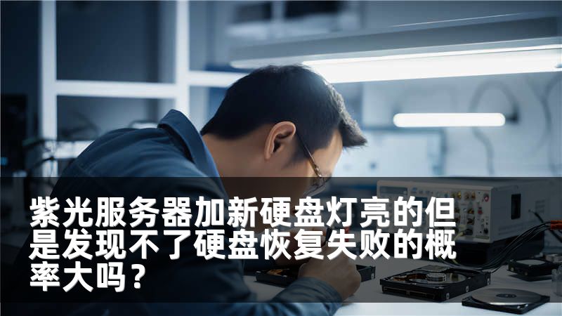 紫光服务器加新硬盘灯亮的但是发现不了硬盘恢复失败的概率大吗？