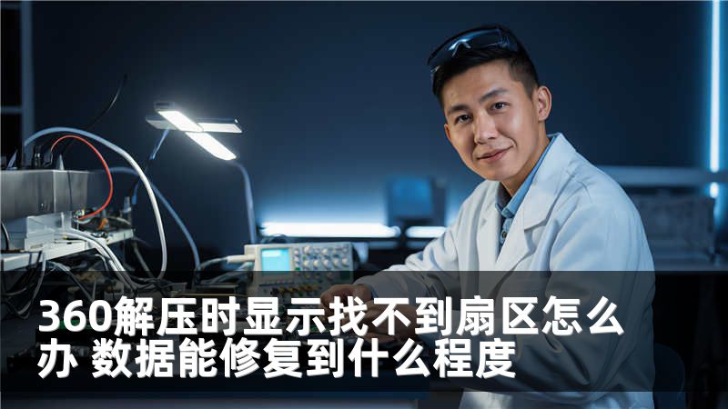 360解压时显示找不到扇区怎么办 数据能修复到什么程度