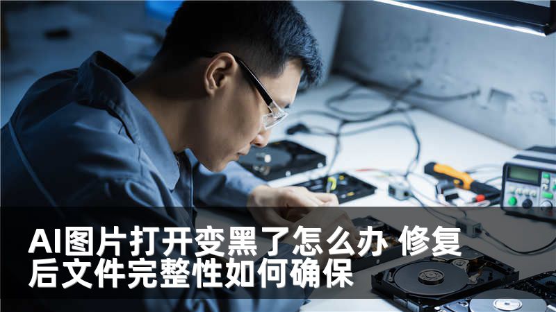 AI图片打开变黑了怎么办 修复后文件完整性如何确保