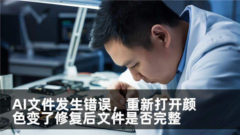 AI文件发生错误，重新打开颜色变了修复后文件是否完整