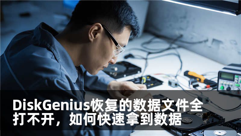 DiskGenius恢复的数据文件全打不开，如何快速拿到数据
