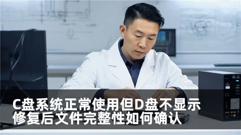 C盘系统正常使用但D盘不显示修复后文件完整性如何确认