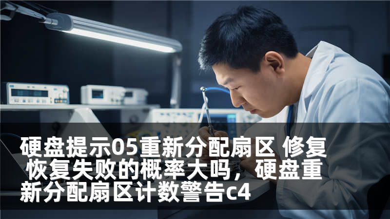 硬盘提示05重新分配扇区 修复 恢复失败的概率大吗，硬盘重新分配扇区计数警告c4