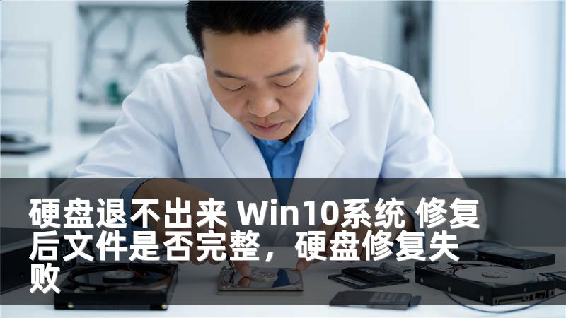 硬盘退不出来 Win10系统 修复后文件是否完整，硬盘修复失败