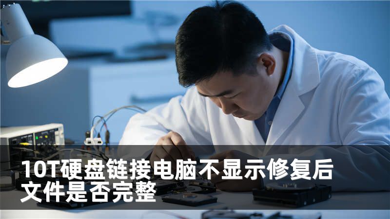 10T硬盘链接电脑不显示修复后文件是否完整