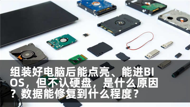 组装好电脑后能点亮、能进BIOS，但不认硬盘，是什么原因？数据能修复到什么程度？
