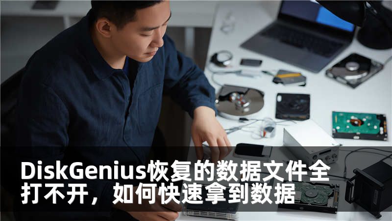 DiskGenius恢复的数据文件全打不开，如何快速拿到数据