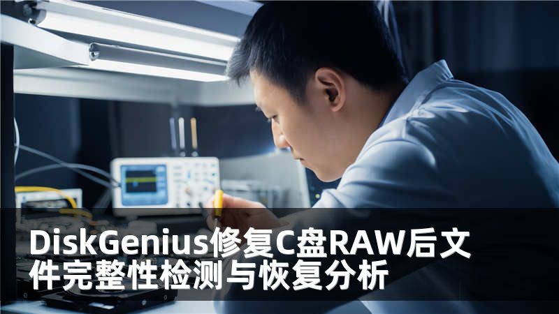 DiskGenius修复C盘RAW后文件完整性检测与恢复分析