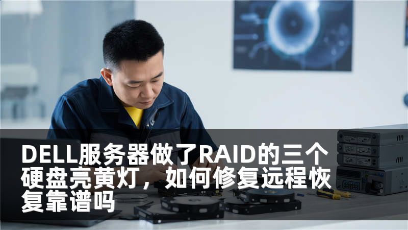 DELL服务器做了RAID的三个硬盘亮黄灯，如何修复远程恢复靠谱吗