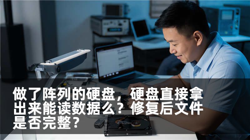 做了阵列的硬盘，硬盘直接拿出来能读数据么？修复后文件是否完整？