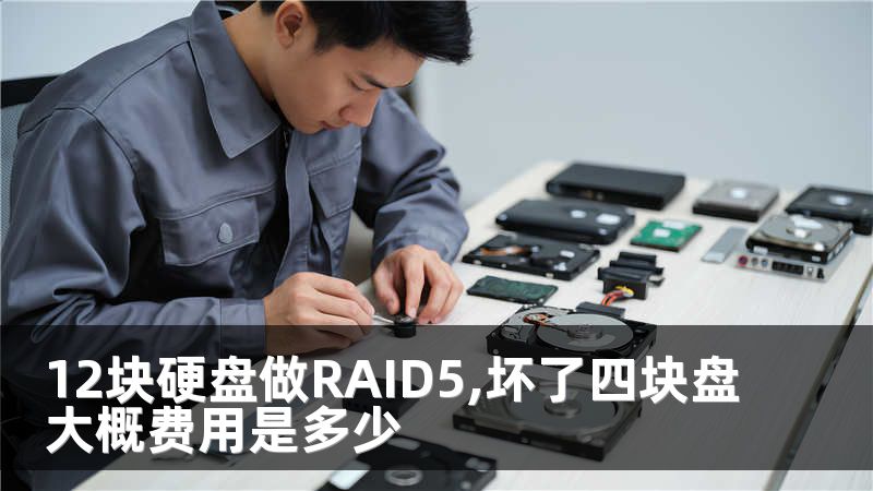 12块硬盘做RAID5,坏了四块盘大概费用是多少
