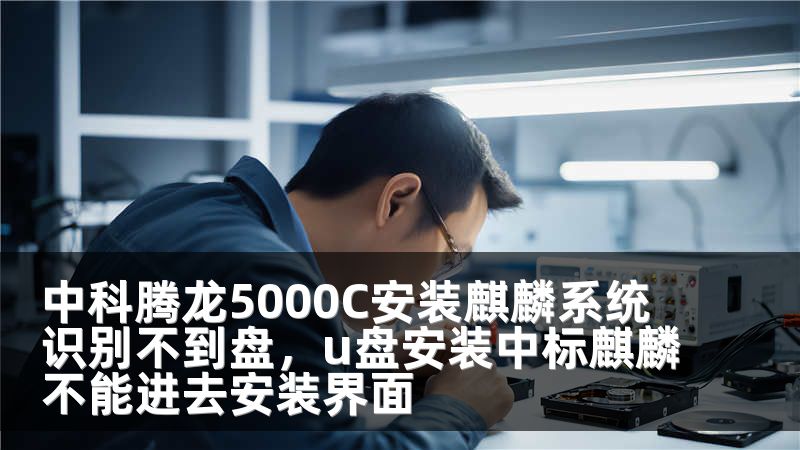 中科腾龙5000C安装麒麟系统识别不到盘，u盘安装中标麒麟不能进去安装界面