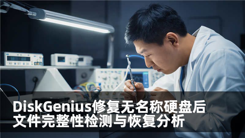 DiskGenius修复无名称硬盘后文件完整性检测与恢复分析