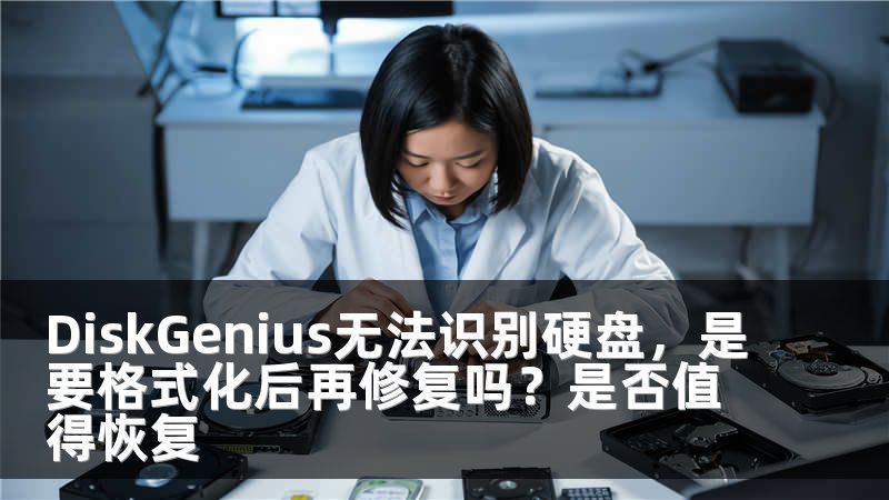 DiskGenius无法识别硬盘，是要格式化后再修复吗？是否值得恢复