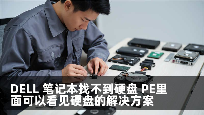 DELL 笔记本找不到硬盘 PE里面可以看见硬盘的解决方案