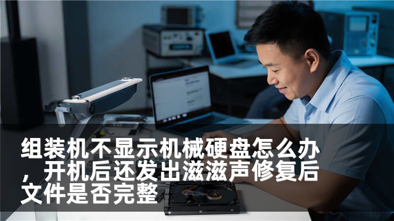 组装机不显示机械硬盘怎么办，开机后还发出滋滋声修复后文件是否完整