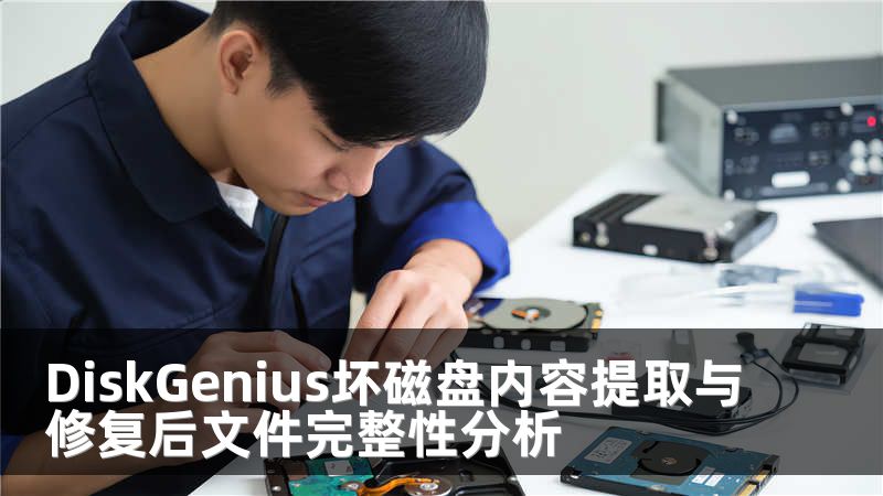 DiskGenius坏磁盘内容提取与修复后文件完整性分析
