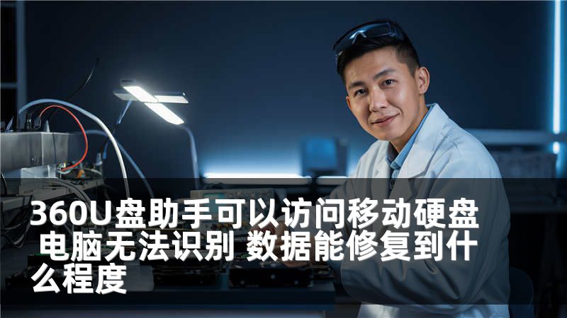 360U盘助手可以访问移动硬盘 电脑无法识别 数据能修复到什么程度