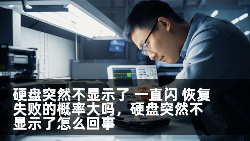硬盘突然不显示了 一直闪 恢复失败的概率大吗，硬盘突然不显示了怎么回事