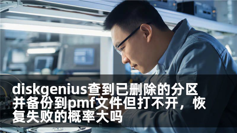 diskgenius查到已删除的分区并备份到pmf文件但打不开，恢复失败的概率大吗