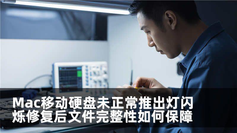 Mac移动硬盘未正常推出灯闪烁修复后文件完整性如何保障